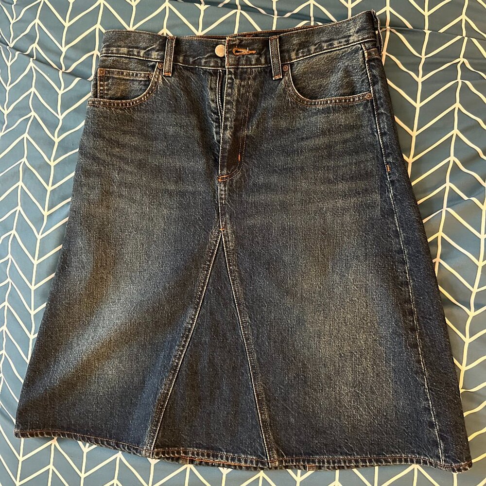 Denim Forum "The 90s" Midi Denim Skirt